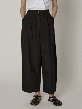 Shaina Mote Boy Trouser Onyx Linen Size 8